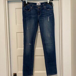 Distressed Paige Skinny Maternity Jeans
